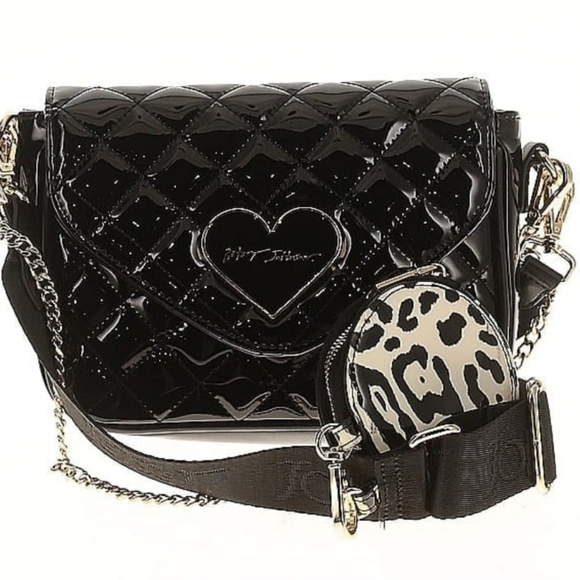 Betsey Johnson Quilted Patton Crossbody w Detachable Coin Purse - Picture 2 of 11